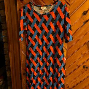 LuLaRoe Dress in a bright geometric print, Size Small